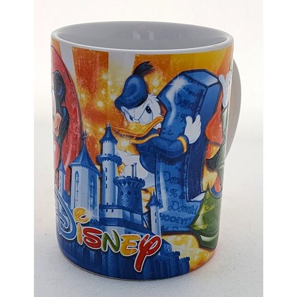 MUG-DISNEY-JERRY LEIGH DESIGN-2013-Disney Parks-Pluto-Mickey-Donald-Goofy-16 OZ - Picture 3 of 16